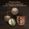 Wind & Weather Antiqued Brass Poem Compass with Leather Case view 4