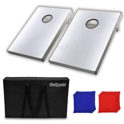 GoSports Tailgate Size 3 Ft x 2 Ft Cornhole Set - Portable Set Includes 8 Bean Bags & Game Rules