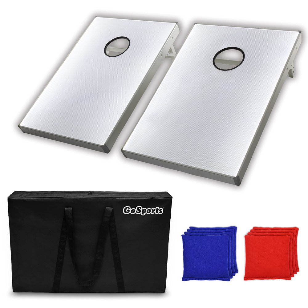 GoSports Tailgate Size 3 Ft x 2 Ft Cornhole Set - Portable Set Includes 8 Bean Bags & Game Rules