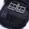 Werner Christ Horse Contour Girth Dressage Anthracite, Made of Real Sheepskin in Charcoal Black, Size 75cm view 2