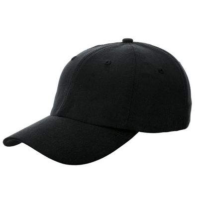 6 Panel Polynosic Cap - Black