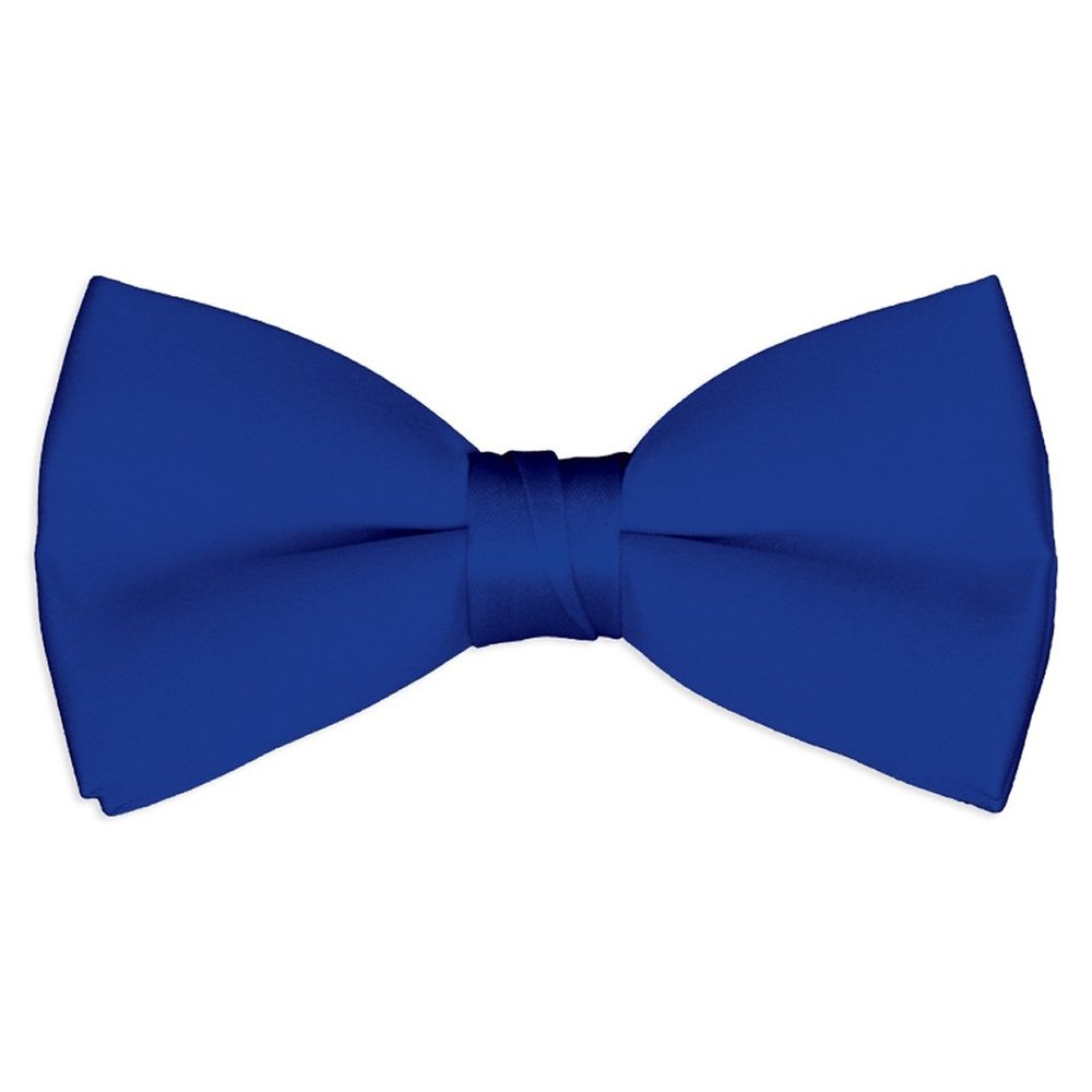 Boy's Solid Color Banded Satin Bow Ties / Bowties (Royal Blue)