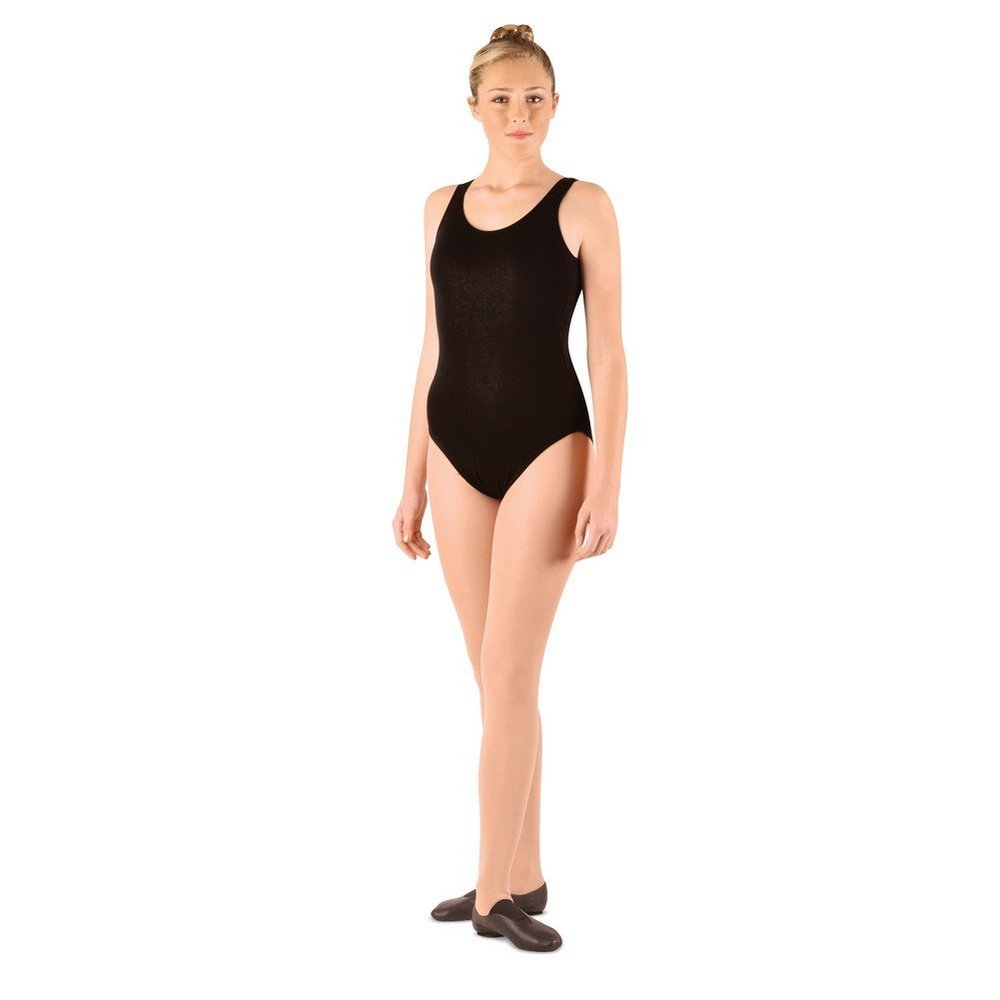 DanzNmotion by Danshuz Women's Tank Leotard Style 209A Large, Black