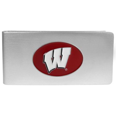 NCAA Siskiyou Sports Mens Wisconsin Badgers Brushed Metal Money Clip One Size Team Color