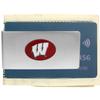 NCAA Siskiyou Sports Mens Wisconsin Badgers Brushed Metal Money Clip One Size Team Color view 2