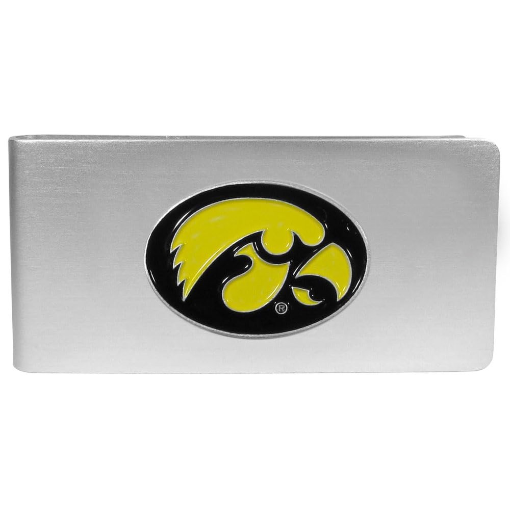 NCAA Siskiyou Sports Mens Iowa Hawkeyes Brushed Metal Money Clip One Size Team Color