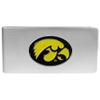 NCAA Siskiyou Sports Mens Iowa Hawkeyes Brushed Metal Money Clip One Size Team Color view 1