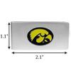 NCAA Siskiyou Sports Mens Iowa Hawkeyes Brushed Metal Money Clip One Size Team Color view 3