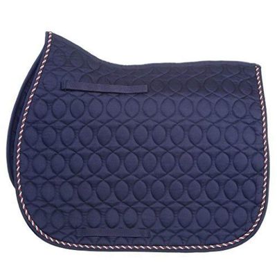 HySPEED Deluxe Saddle Pad: Navy/Red: Cob/Full
