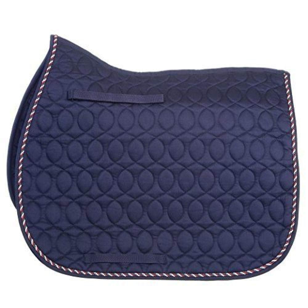 HySPEED Deluxe Saddle Pad: Navy/Red: Cob/Full