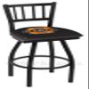 30in Black Oklahoma State Jailhouse Back Swivel Counter Stool view 1