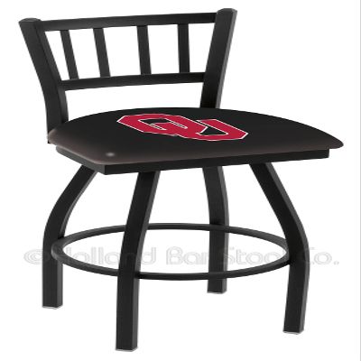 30in Black Oklahoma Jailhouse Back Swivel Counter Stool
