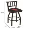 30in Black Oklahoma Jailhouse Back Swivel Counter Stool view 2