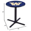 Holland Bar Stool Co. L211-36" Black Wrinkle Washington Pub Table view 2