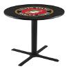 Holland Bar Stool Co. L211-36" Black Wrinkle U.S. Marines Pub Table view 1