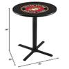 Holland Bar Stool Co. L211-36" Black Wrinkle U.S. Marines Pub Table view 2