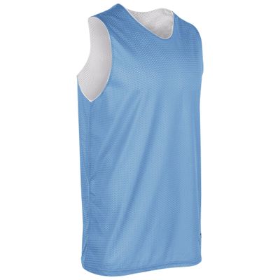 CHAMPRO Men's Standard Zone Reversible Basketball Jersey, Light Blue, White, Adult Small