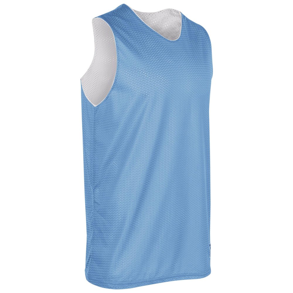 CHAMPRO Men's Standard Zone Reversible Basketball Jersey, Light Blue, White, Adult Small