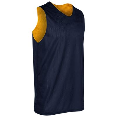 CHAMPRO Unisex-Youth Zone Reversible Basketball Jersey, Navy, Gold, Large