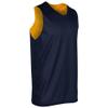 CHAMPRO Unisex-Youth Zone Reversible Basketball Jersey, Navy, Gold, Large view 1