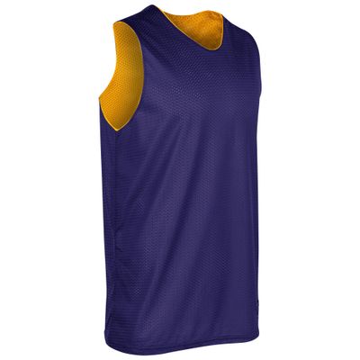 CHAMPRO Unisex-Youth Zone Reversible Basketball Jersey, Purple, Gold, Large