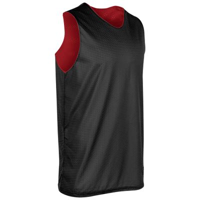 CHAMPRO boys Zone Youth Polyester Reversible Basketball Jersey, Black, Scarlet, Medium US