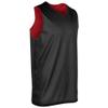 CHAMPRO boys Zone Youth Polyester Reversible Basketball Jersey, Black, Scarlet, Medium US view 1