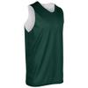 CHAMPRO Unisex-Youth Zone Reversible Basketball Jersey, Forest Green, White, Medium view 1