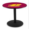 Holland Bar Stool Co. Central Michigan University Round Pub Table in Black Finish (28 in. Dia. x 36 in. H (62 lbs.)) view 1