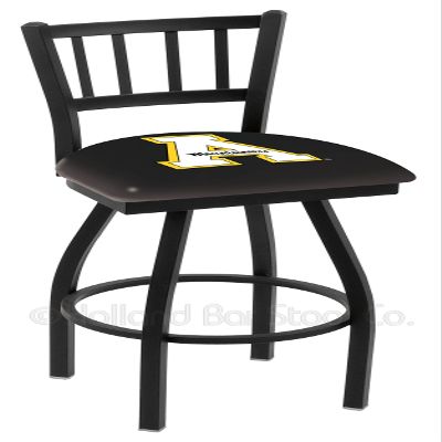 25in Black Appalachian State Jailhouse Back Swivel Bar Stool