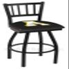 25in Black Appalachian State Jailhouse Back Swivel Bar Stool view 1