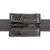 Aker Leather Products Double Magazine Pouch Aker Leather 510 Double Magazine Pouch, Basketweave, 9mm, Hidden Snap, Black view 2