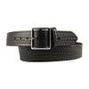 Aker Leather B08 Garrison Belt, Black Basketweave Leather Tactical Duty Belt 1.5 Inch Wide with Removable Chrome Center Bar Buckle, Size 30 for Law Enforcement Uniform or Everyday Wear, Made in USA view 2