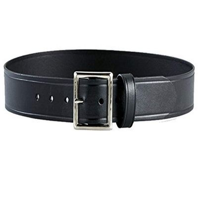 Aker Leather B07 Garrison Belt, Black Basketweave Leather Tactical Duty Belt 1.75 Inch Width with Removable Chrome Center Bar Buckle, Size 30 for Law Enforcement Gear and Everyday Wear, Made in USA