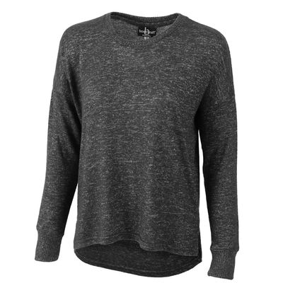 boxercraft Women's Cuddle Fleece Boxy Crew S Charcoal