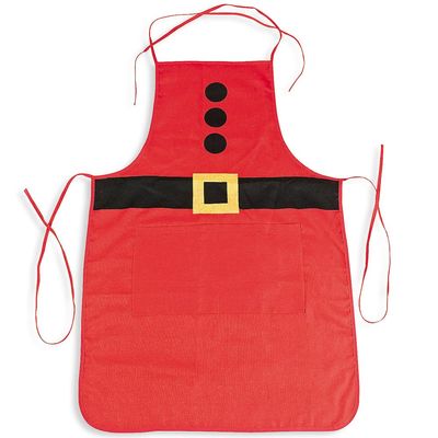 Fun Express Adult Santa Fabric Apron - Christmas Apparel and Costume