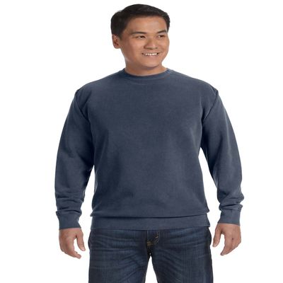 Adult Crew-Neck Blended Sweatshirt (Denim PgmDye) (Medium)