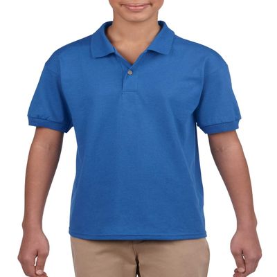 Gildan Boys 5.6 oz. DryBlend 50/50 Jersey Polo G880B -ROYAL M