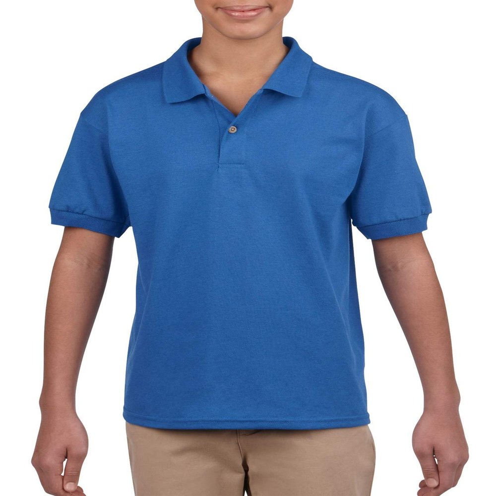 Gildan Boys 5.6 oz. DryBlend 50/50 Jersey Polo G880B -ROYAL M