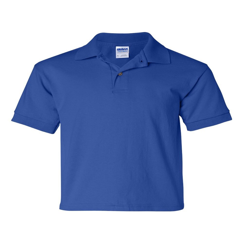 Gildan Boys 5.6 oz. DryBlend 50/50 Jersey Polo G880B -ROYAL XL