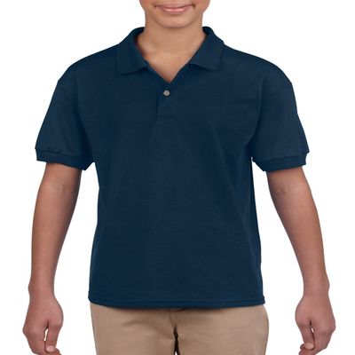 Gildan Boys 5.6 oz. DryBlend 50/50 Jersey Polo G880B -NAVY XL