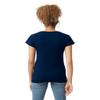 Gildan Womens 4.5 oz. SoftStyle Junior Fit V-Neck T-Shirt G64VL -NAVY M view 2