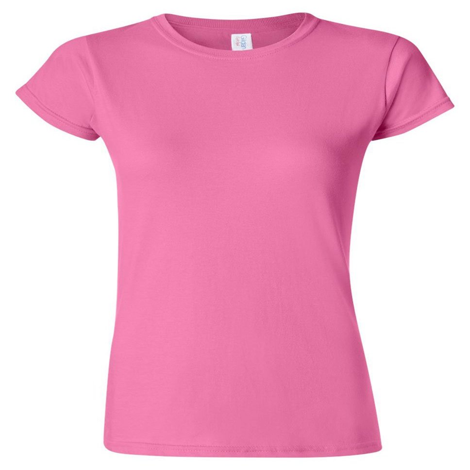 Gildan Junior Girls Softstyle t-Shirt. (Azalea) (Small)