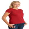 Gildan Junior Girls Softstyle t-Shirt. (Azalea) (Small) view 2