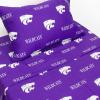 College Covers Everything Comfy Kansas State Wildcats Full Sized 4 Piece Sheet Set, Team Color Background, 1 Flat Sheet, 1 Fitted Sheet, 2 Pillowcases view 3
