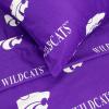College Covers Everything Comfy Kansas State Wildcats Full Sized 4 Piece Sheet Set, Team Color Background, 1 Flat Sheet, 1 Fitted Sheet, 2 Pillowcases view 4