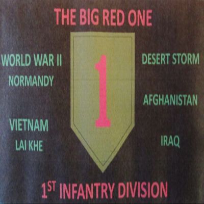 1ST INFANTRY DIVISION THE BIG RED ONE Bumper Sticker 4" X 7" 2 STICKER PER ORDER