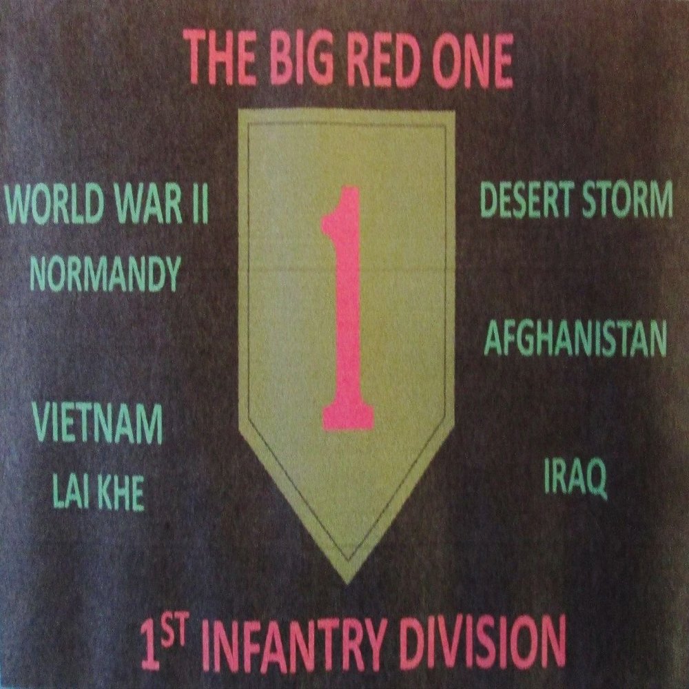 1ST INFANTRY DIVISION THE BIG RED ONE Bumper Sticker 4" X 7" 2 STICKER PER ORDER