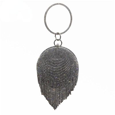 BIHOOA Dinner Shiny Clutch Multicolor Tassel