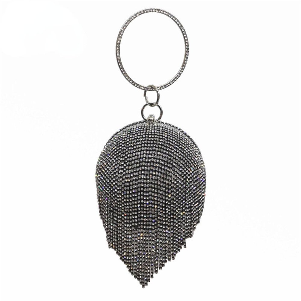 BIHOOA Dinner Shiny Clutch Multicolor Tassel